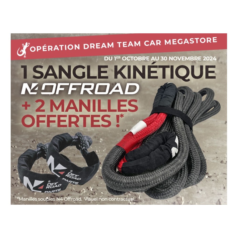 Sangle kinétique 8m 10.8T N4-Offroad + 2 manilles offertes